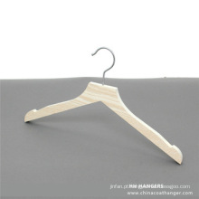 Wholesale High Quality Natrual Wooden Top Hanger with Notches